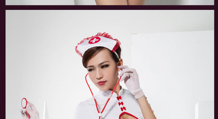 史黛丝 性感诱惑连体露背绑带护士装