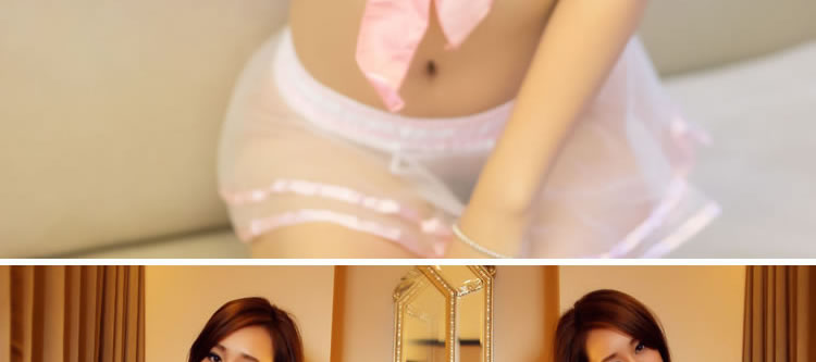 瑟蓓绮Selebritee海军风透明薄纱三点式诱惑水手服套装