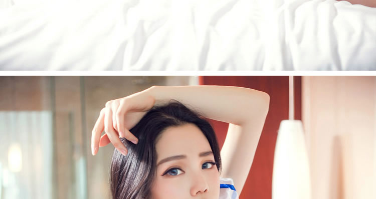 瑟蓓绮Selebritee海军风透明薄纱三点式诱惑水手服套装