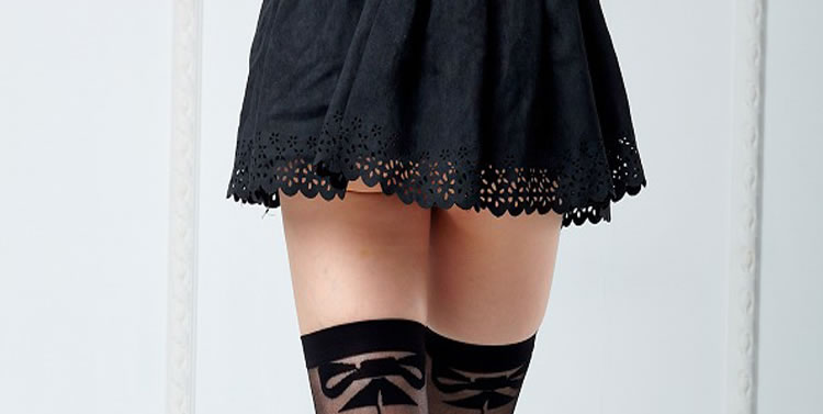 spotlight hosiery 性感蝴蝶结提花丝袜