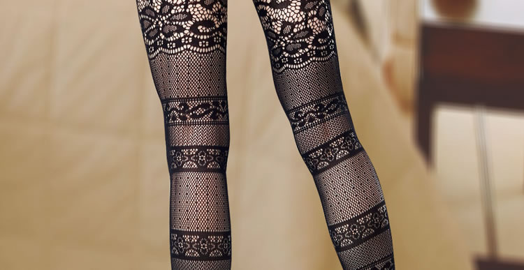 spotlight hosiery 超薄性感蕾丝网格九分裤
