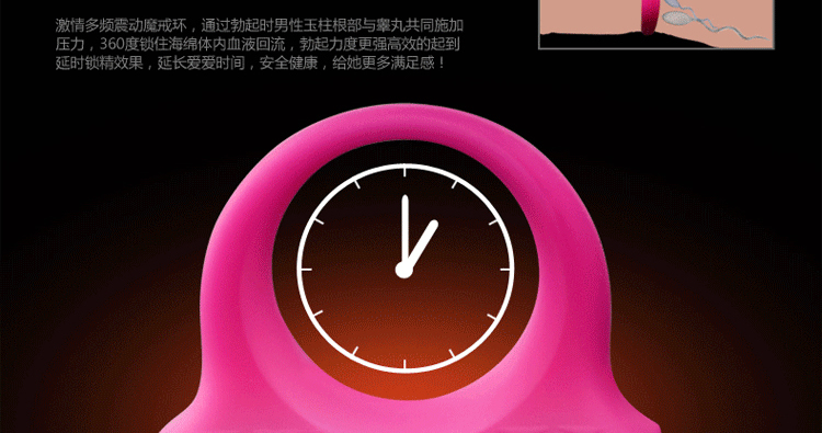 Lesparty 魔戒男用震动延时持久锁精环