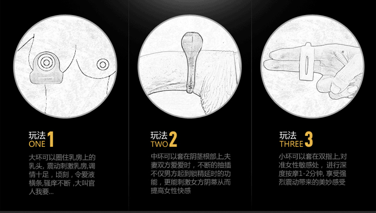 Lesparty 魔戒男用震动延时持久锁精环